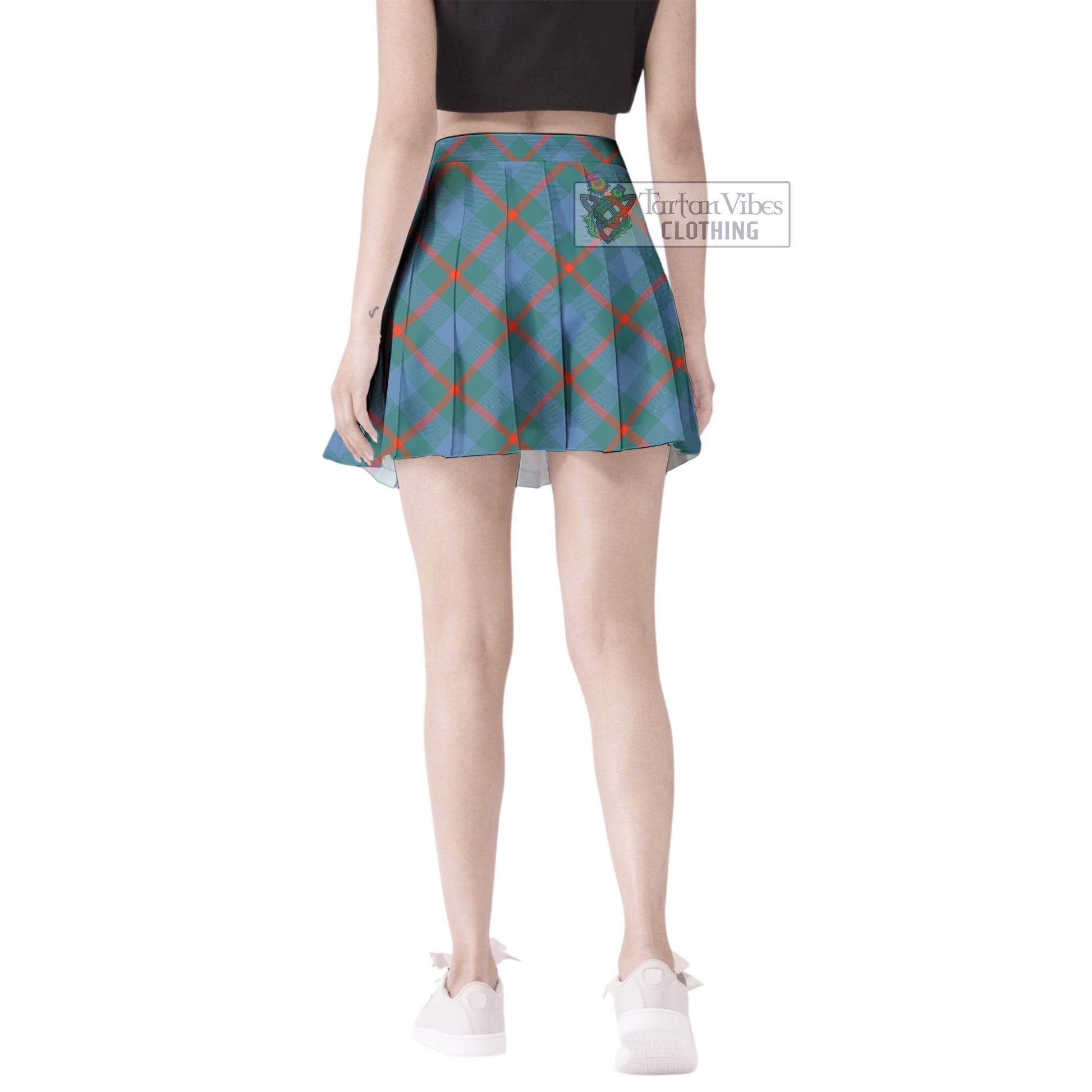 Tartan Vibes Clothing Agnew Ancient Tartan Women's Plated Mini Skirt