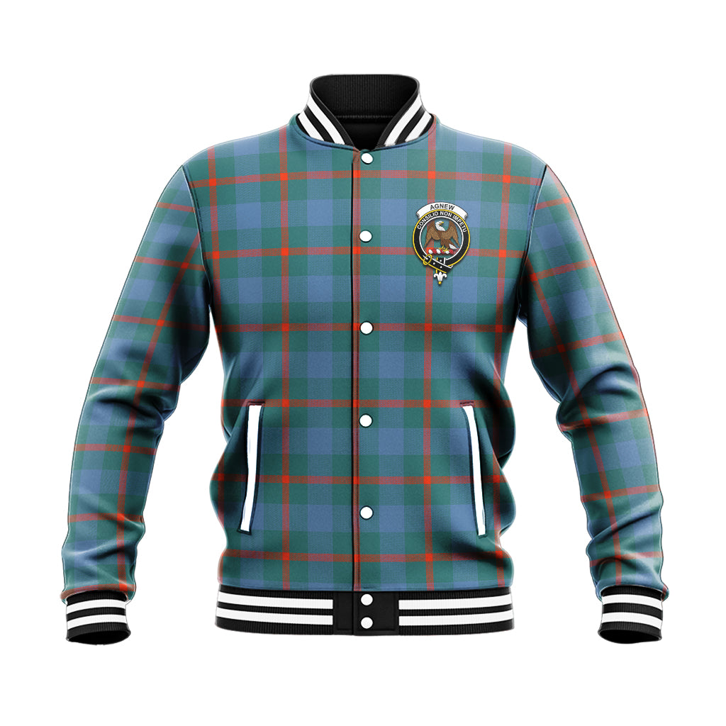 Agnew Ancient Tartan Baseball Jacket with Family Crest - Tartan Vibes Clothing