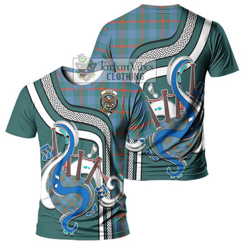 Agnew Ancient Tartan T-Shirt with Epic Bagpipe Style