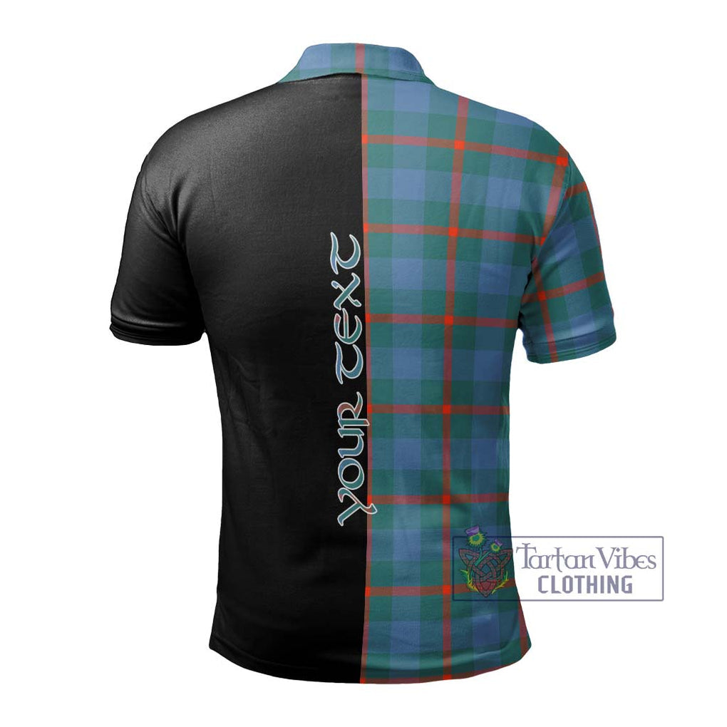 Agnew Ancient Tartan Polo Shirt with Family Crest and Half Of Me Style - Tartanvibesclothing Shop