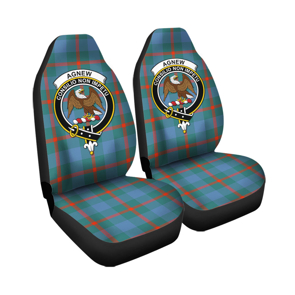 Agnew Ancient Tartan Car Seat Cover with Family Crest - Tartanvibesclothing