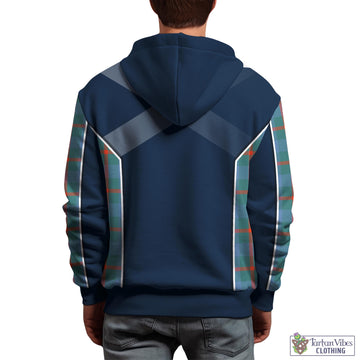 Agnew Ancient Tartan Hoodie with Family Crest and Lion Rampant Vibes Sport Style