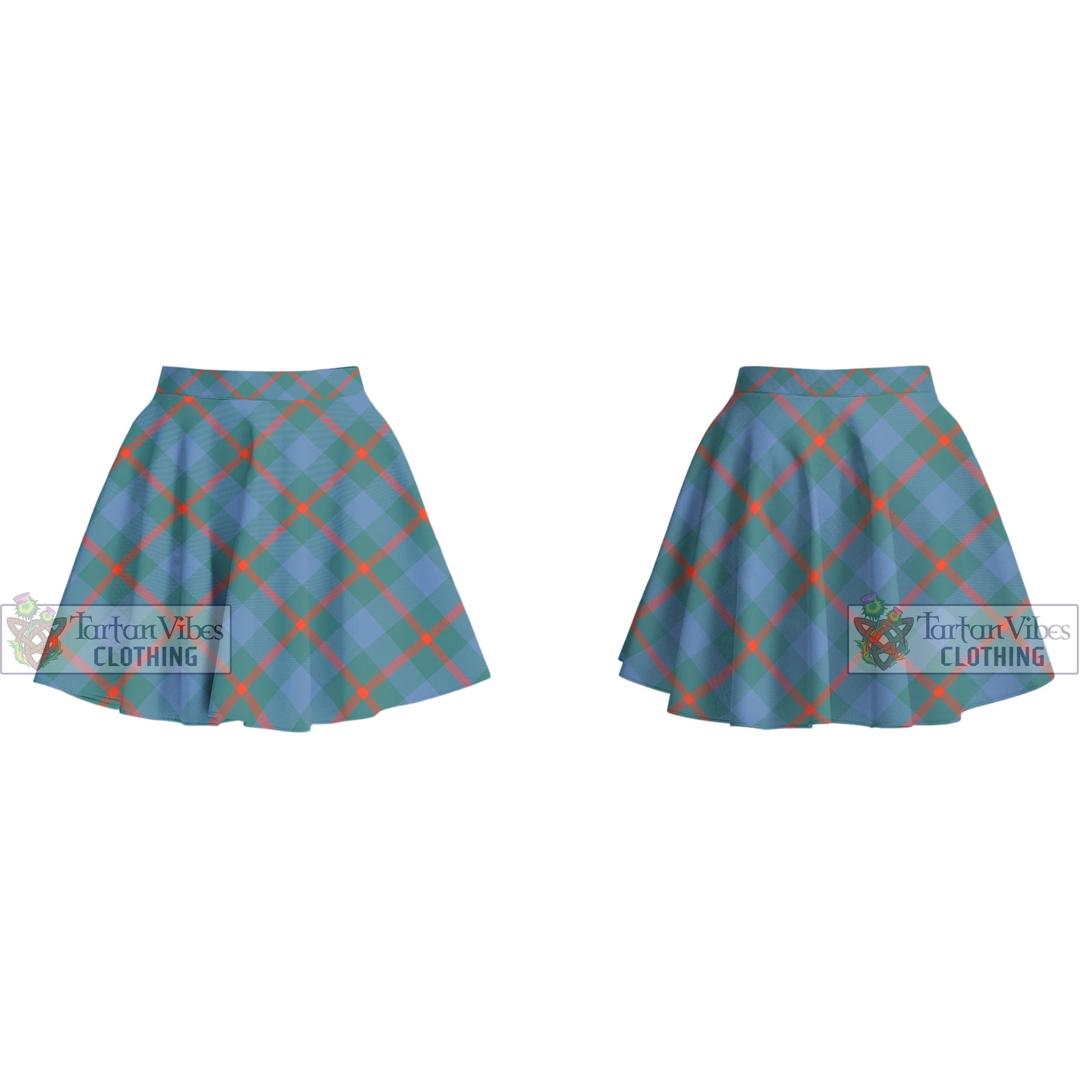 Tartan Vibes Clothing Agnew Ancient Tartan Women's Plated Mini Skirt