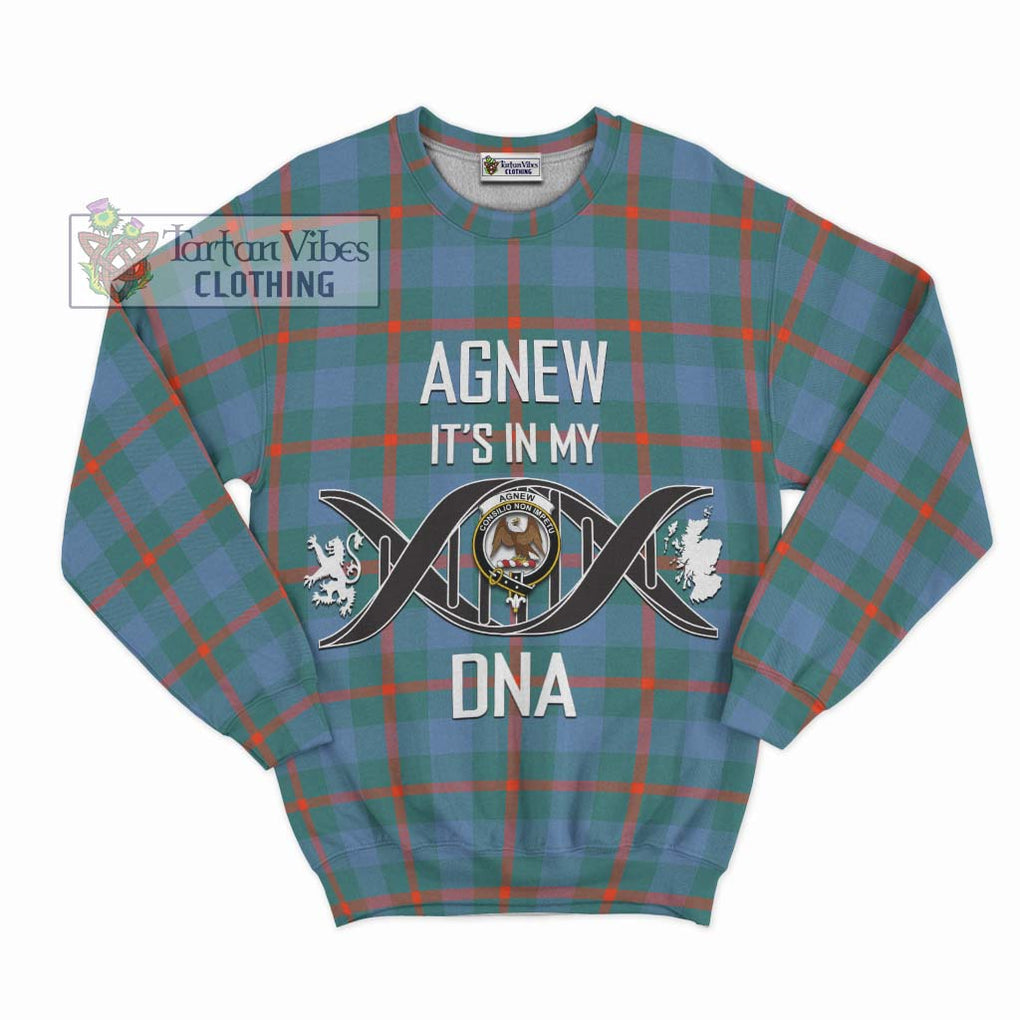 Agnew Ancient Tartan Sweatshirt with Family Crest DNA In Me Style - Tartanvibesclothing Shop