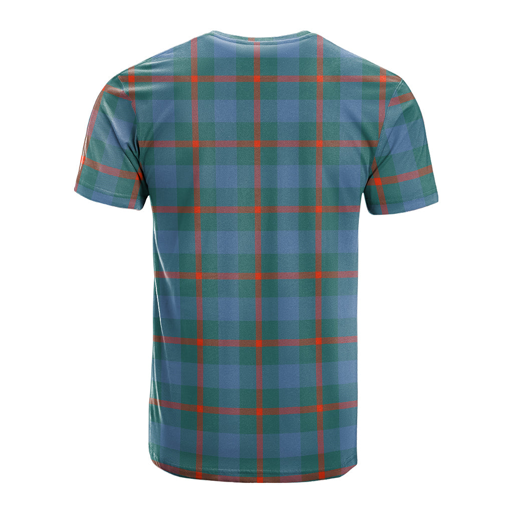 Agnew Ancient Tartan T-Shirt with Family Crest - Tartan Vibes Clothing