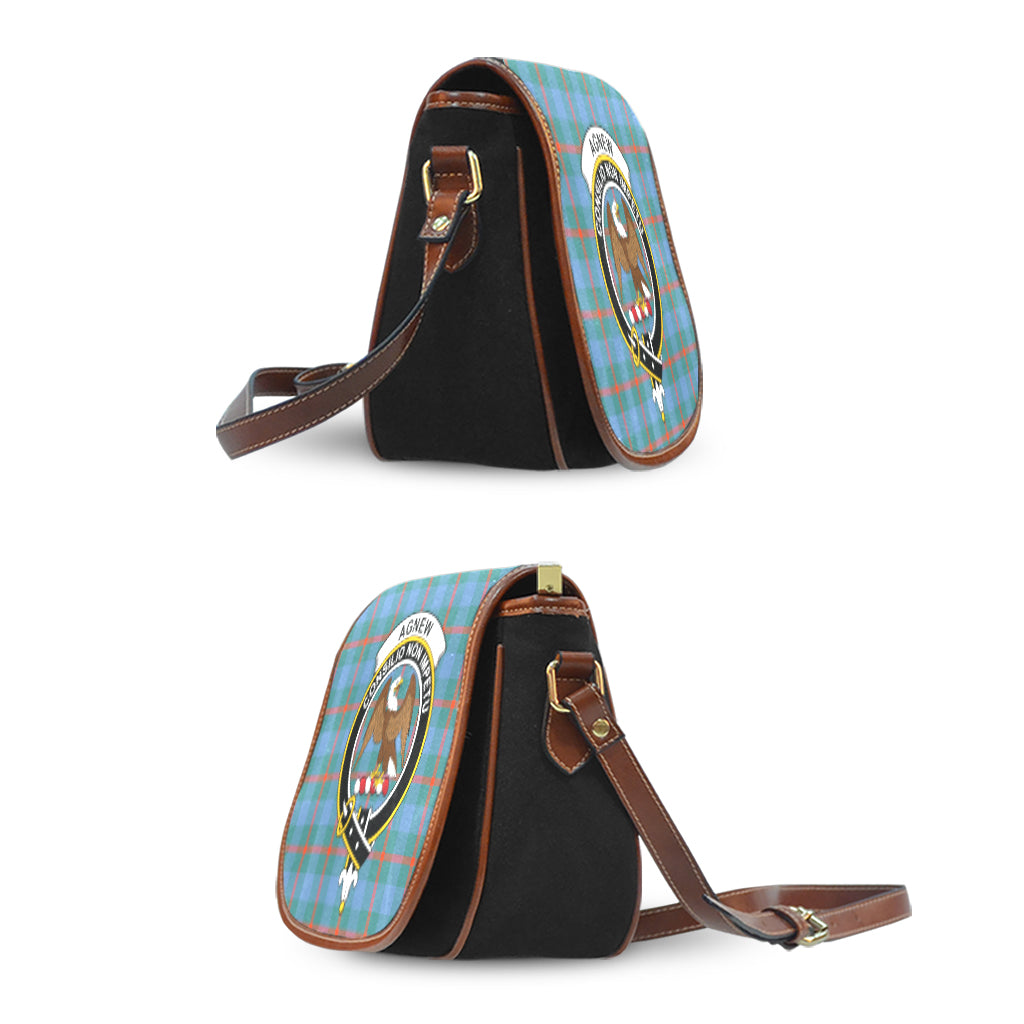 Agnew Ancient Tartan Saddle Bag with Family Crest - Tartan Vibes Clothing