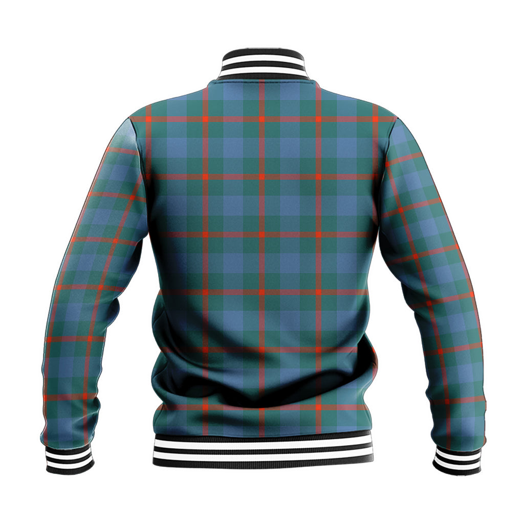 Agnew Ancient Tartan Baseball Jacket with Family Crest - Tartan Vibes Clothing