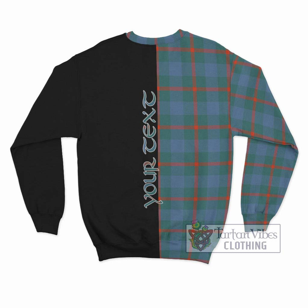 Agnew Ancient Tartan Sweatshirt with Family Crest and Half Of Me Style - Tartanvibesclothing Shop