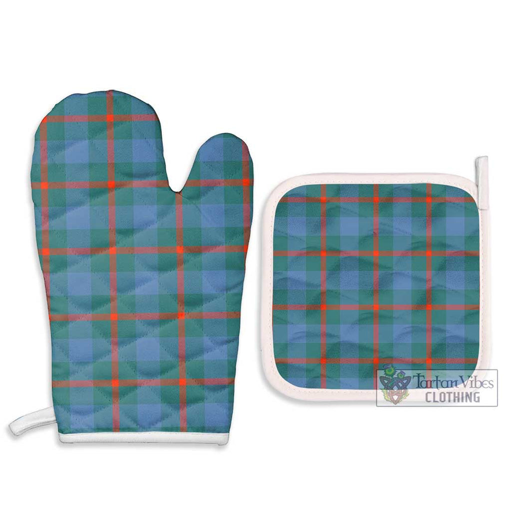 Agnew Ancient Tartan Combo Oven Mitt & Pot-Holder Combo 1 Oven Mitt & 2 Pot-Holder White - Tartan Vibes Clothing