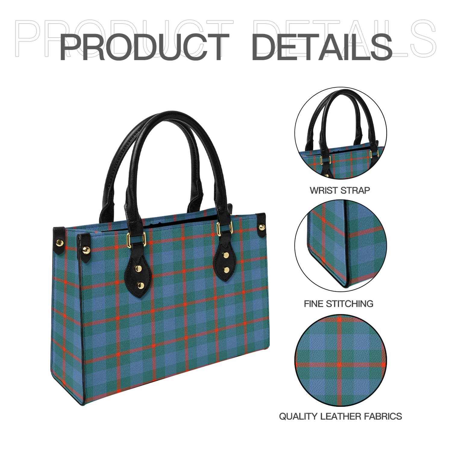 Agnew Ancient Tartan Leather Bag - Tartanvibesclothing