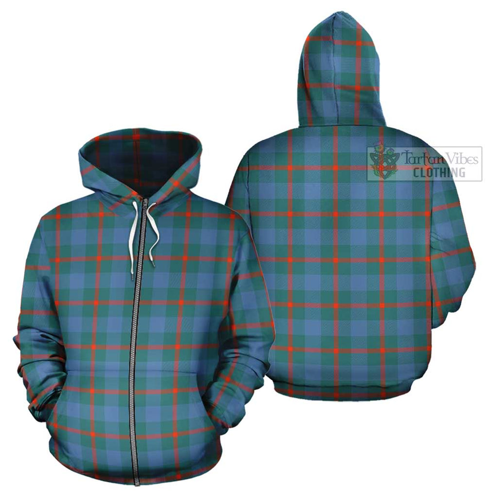 Agnew Ancient Tartan Cotton Hoodie Zip Hoodie - Tartan Vibes Clothing