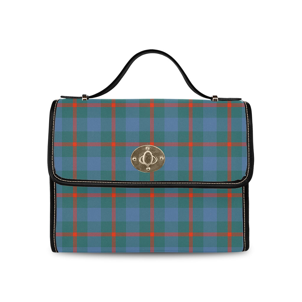 Agnew Ancient Tartan Leather Strap Waterproof Canvas Bag - Tartanvibesclothing