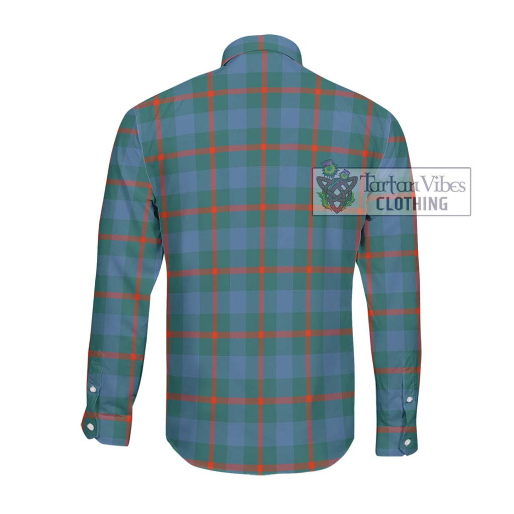 Agnew Ancient Tartan Long Sleeve Button Shirt with Family Crest DNA In Me Style - Tartanvibesclothing Shop