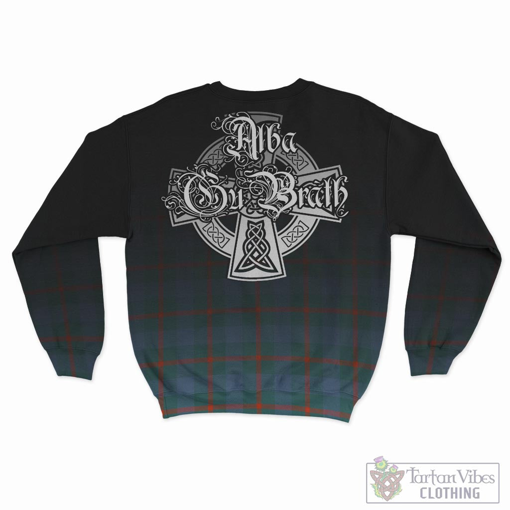 Tartan Vibes Clothing Agnew Ancient Tartan Sweatshirt Featuring Alba Gu Brath Family Crest Celtic Inspired