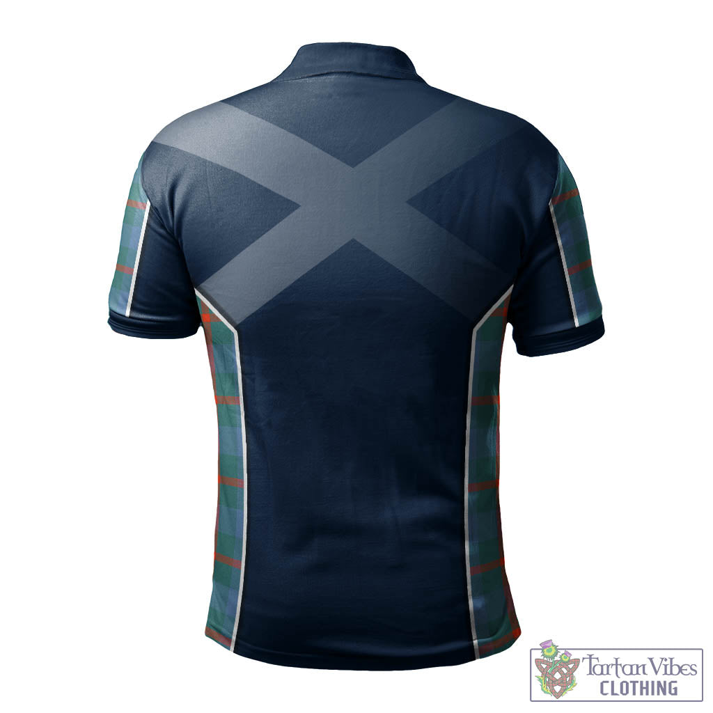 Tartan Vibes Clothing Agnew Ancient Tartan Men's Polo Shirt with Family Crest and Lion Rampant Vibes Sport Style