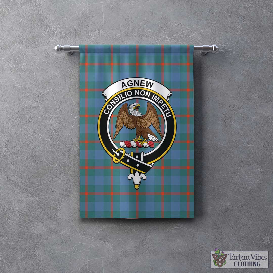 Tartan Vibes Clothing Agnew Ancient Tartan Gonfalon, Tartan Banner with Family Crest