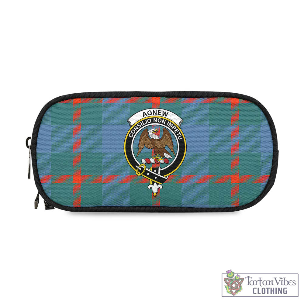 Tartan Vibes Clothing Agnew Ancient Tartan Pen and Pencil Case with Family Crest