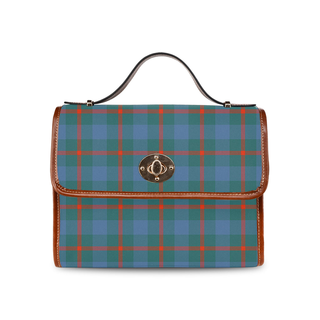 Agnew Ancient Tartan Leather Strap Waterproof Canvas Bag - Tartanvibesclothing