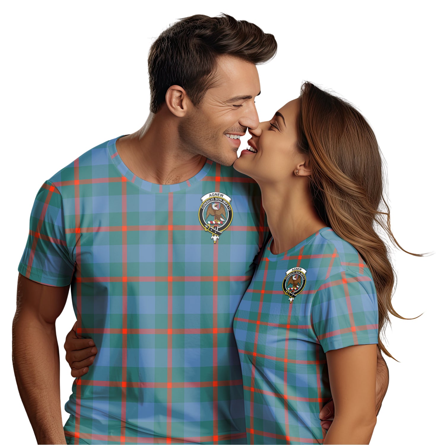 Agnew Ancient Tartan T-Shirt with Family Crest - Tartan Vibes Clothing