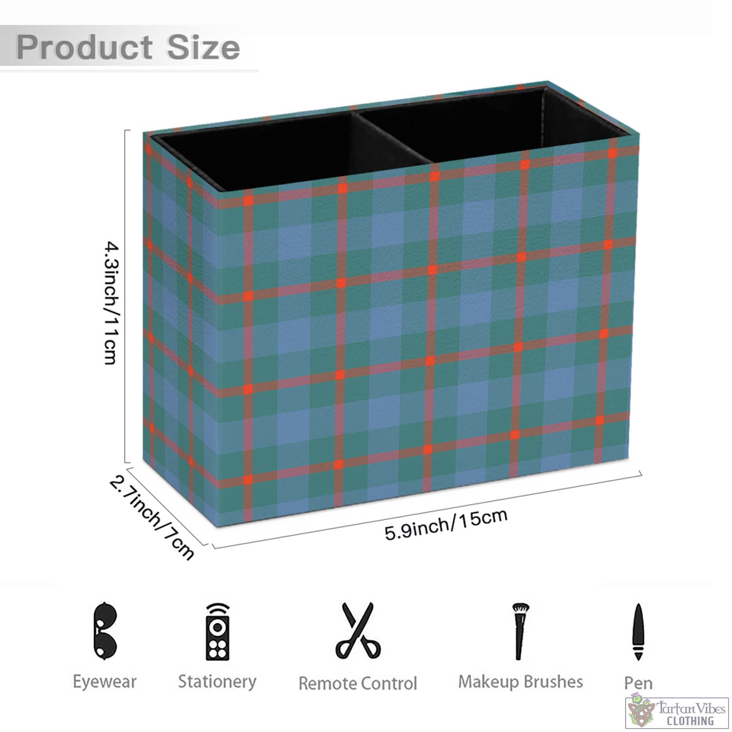 Tartan Vibes Clothing Agnew Ancient Tartan Pen Holder