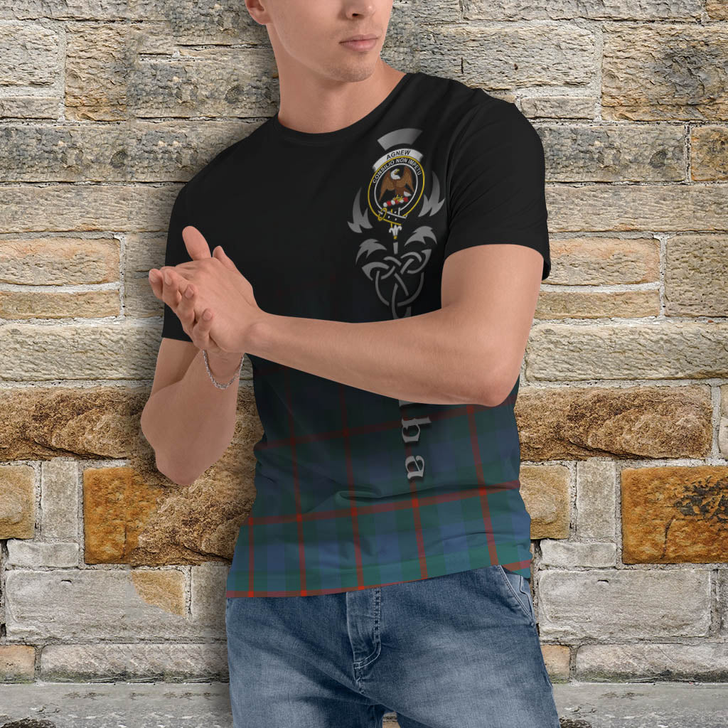 Tartan Vibes Clothing Agnew Ancient Tartan T-Shirt Featuring Alba Gu Brath Family Crest Celtic Inspired