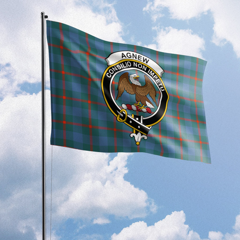 Agnew Ancient Tartan Flag with Family Crest House Flag (Horizontal) - Tartan Vibes Clothing