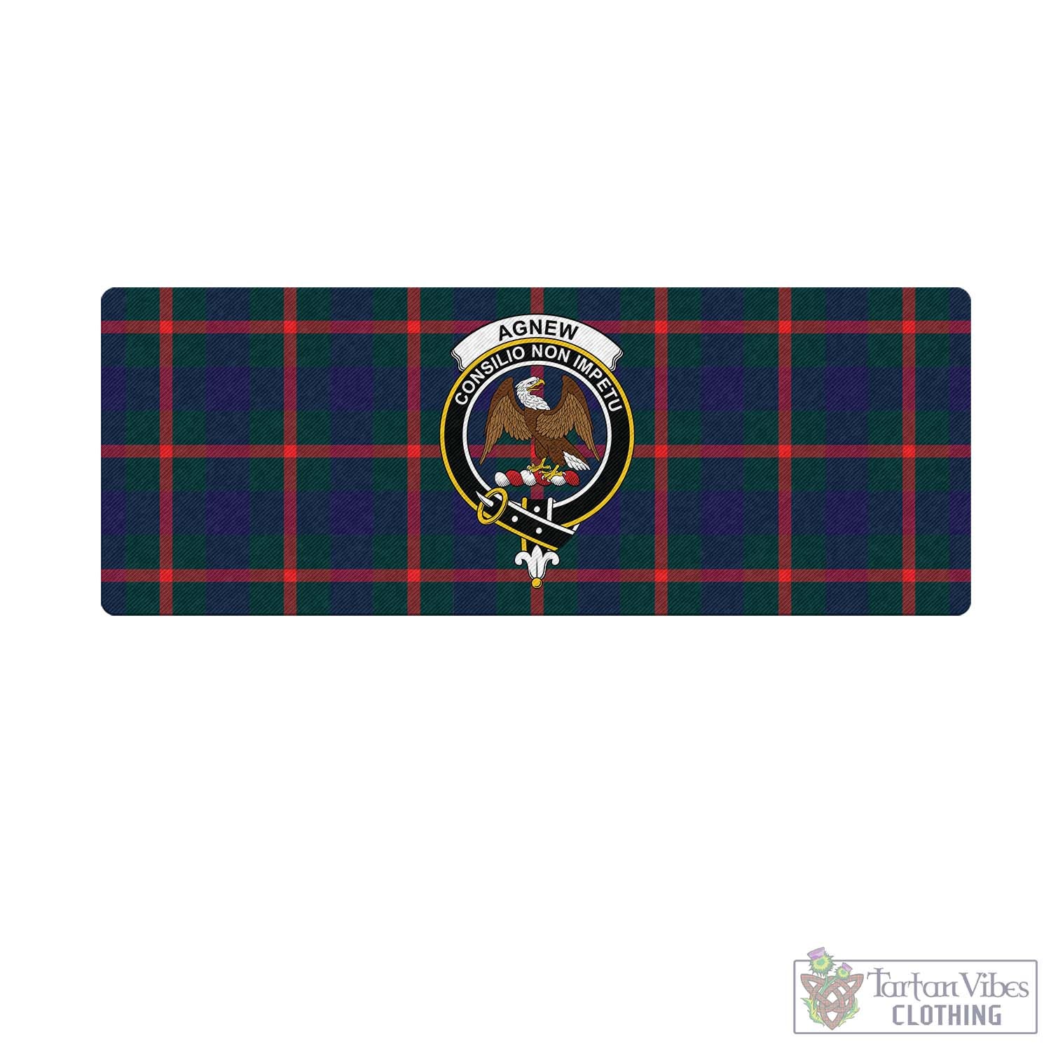 Tartan Vibes Clothing Agnew Modern Tartan Mouse Pad with Family Crest