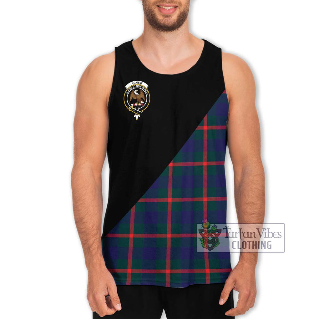 Agnew Tartan Men's Tank Top with Family Crest and Military Logo Style Men - Tartanvibesclothing Shop