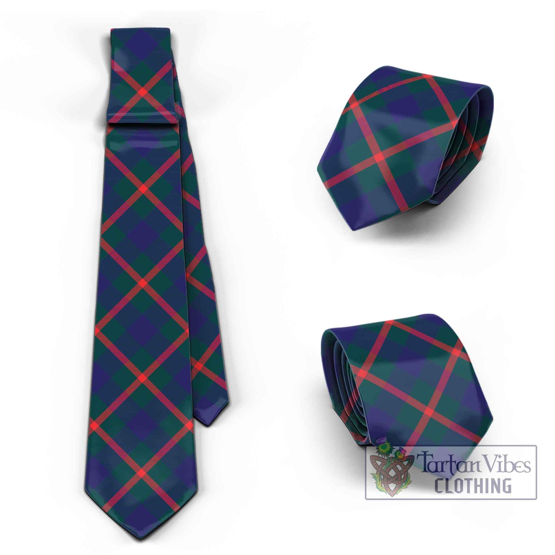 Tartan Vibes Clothing Agnew Modern Tartan Classic Necktie Cross Style