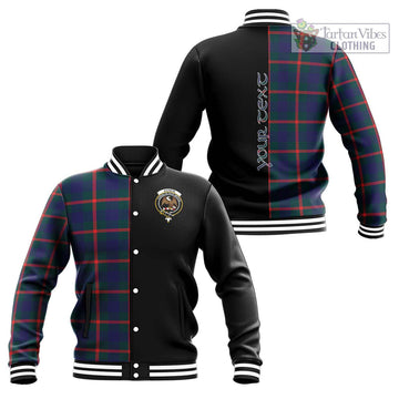 Agnew Tartan Baseball Jacket with Family Crest and Half Of Me Style