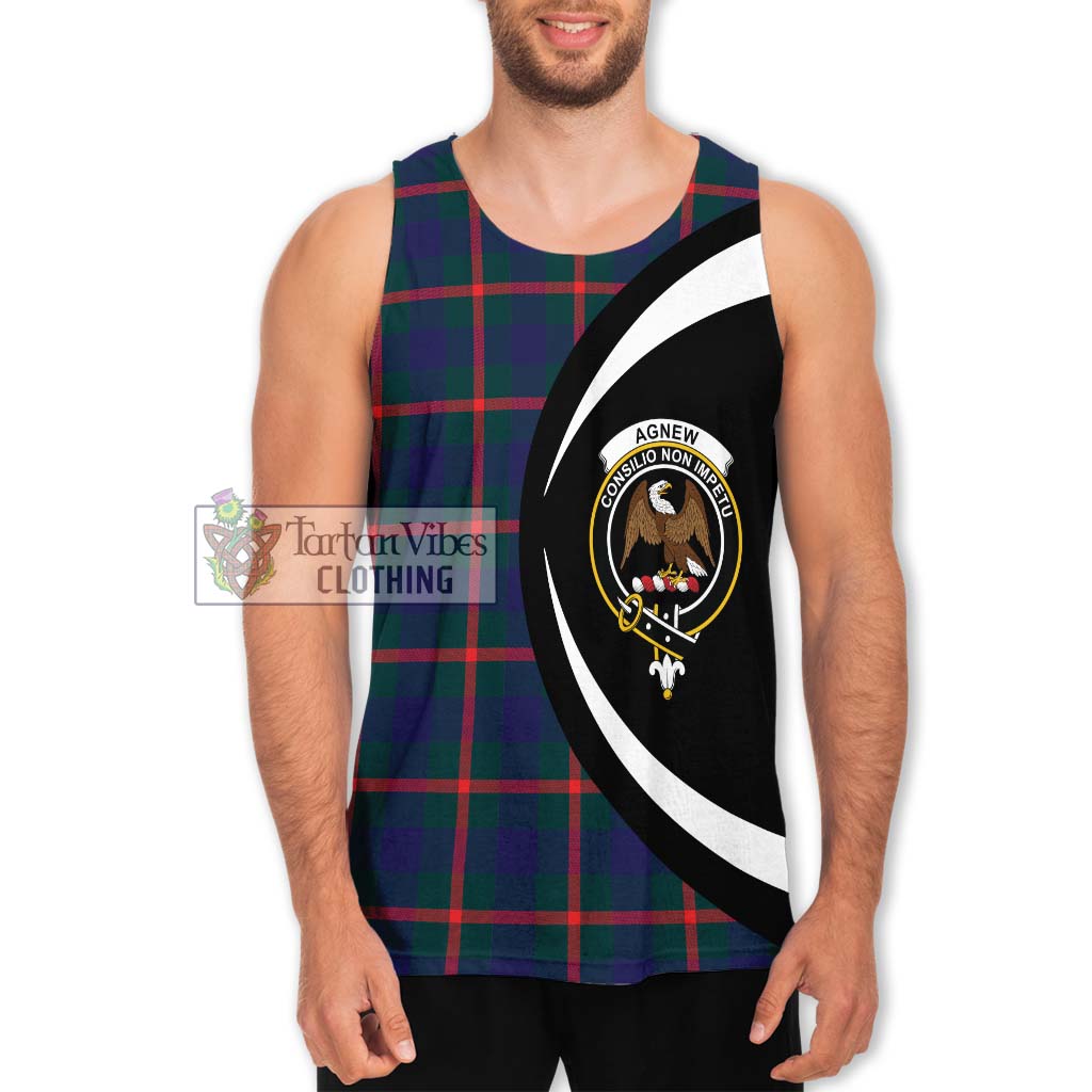 Agnew Tartan Men's Tank Top with Family Crest Circle Style Men - Tartan Vibes Clothing