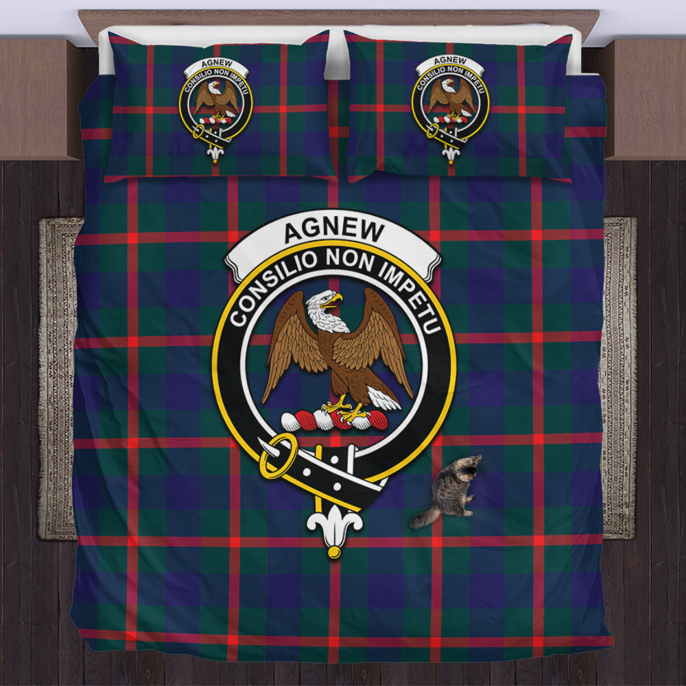 Agnew Tartan Bedding Set with Family Crest US Bedding Set - Tartan Vibes Clothing