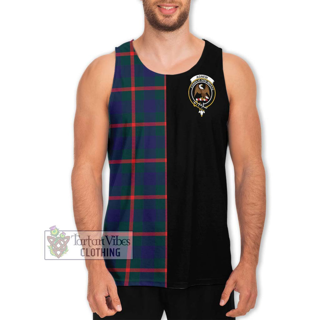 Agnew Tartan Men's Tank Top with Family Crest and Half Of Me Style Men - Tartanvibesclothing Shop