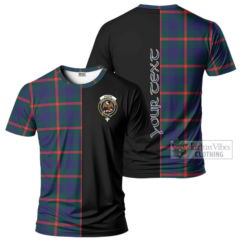 Agnew Tartan T-Shirt with Family Crest and Half Of Me Style Kid's Shirt - Tartanvibesclothing Shop