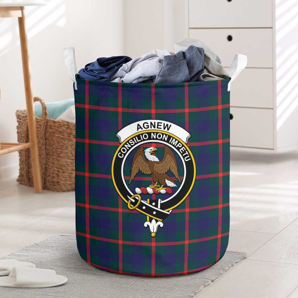 Agnew Tartan Laundry Basket with Family Crest One Size - Tartanvibesclothing Shop