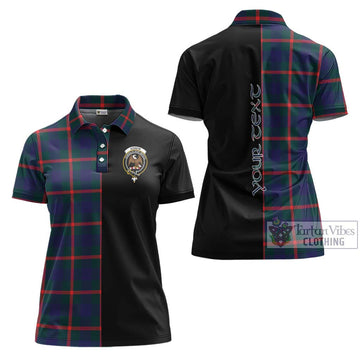 Agnew Tartan Women's Polo Shirt with Family Crest and Half Of Me Style