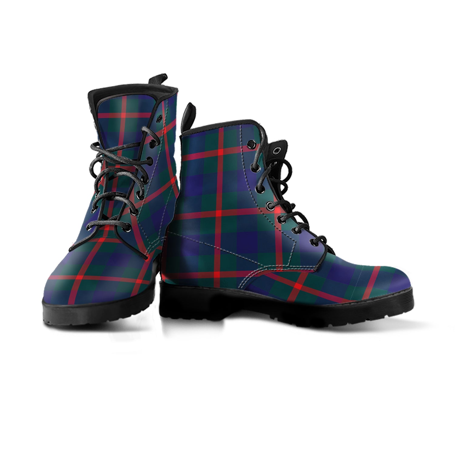 Agnew Modern Tartan Leather Boots - Tartanvibesclothing