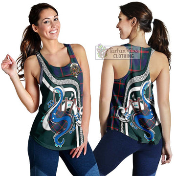 Agnew Tartan Women's Racerback Tanks with Epic Bagpipe Style