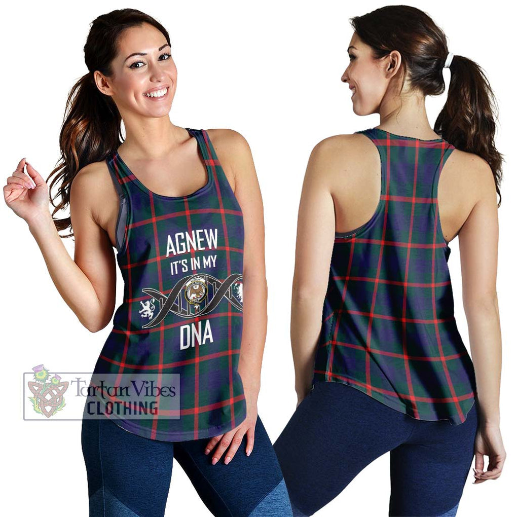 Agnew Tartan Women's Racerback Tanks with Family Crest DNA In Me Style 4XL - Tartanvibesclothing Shop