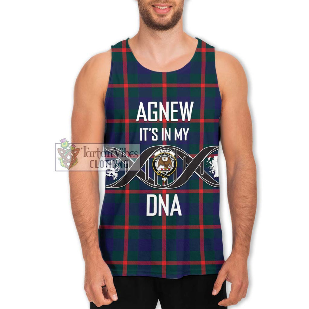 Agnew Tartan Men's Tank Top with Family Crest DNA In Me Style Men - Tartanvibesclothing Shop