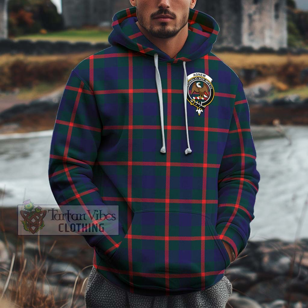 Agnew Tartan Cotton Hoodie with Family Crest Pullover Hoodie XS - Tartan Vibes Clothing