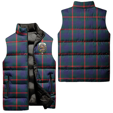 Agnew Modern Tartan Sleeveless Puffer Jacket with Family Crest