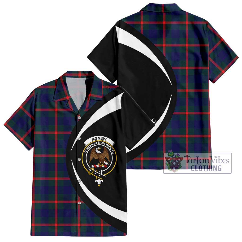 Agnew Tartan Hawaiian Shirt with Family Crest Circle Style Kid - Tartan Vibes Clothing