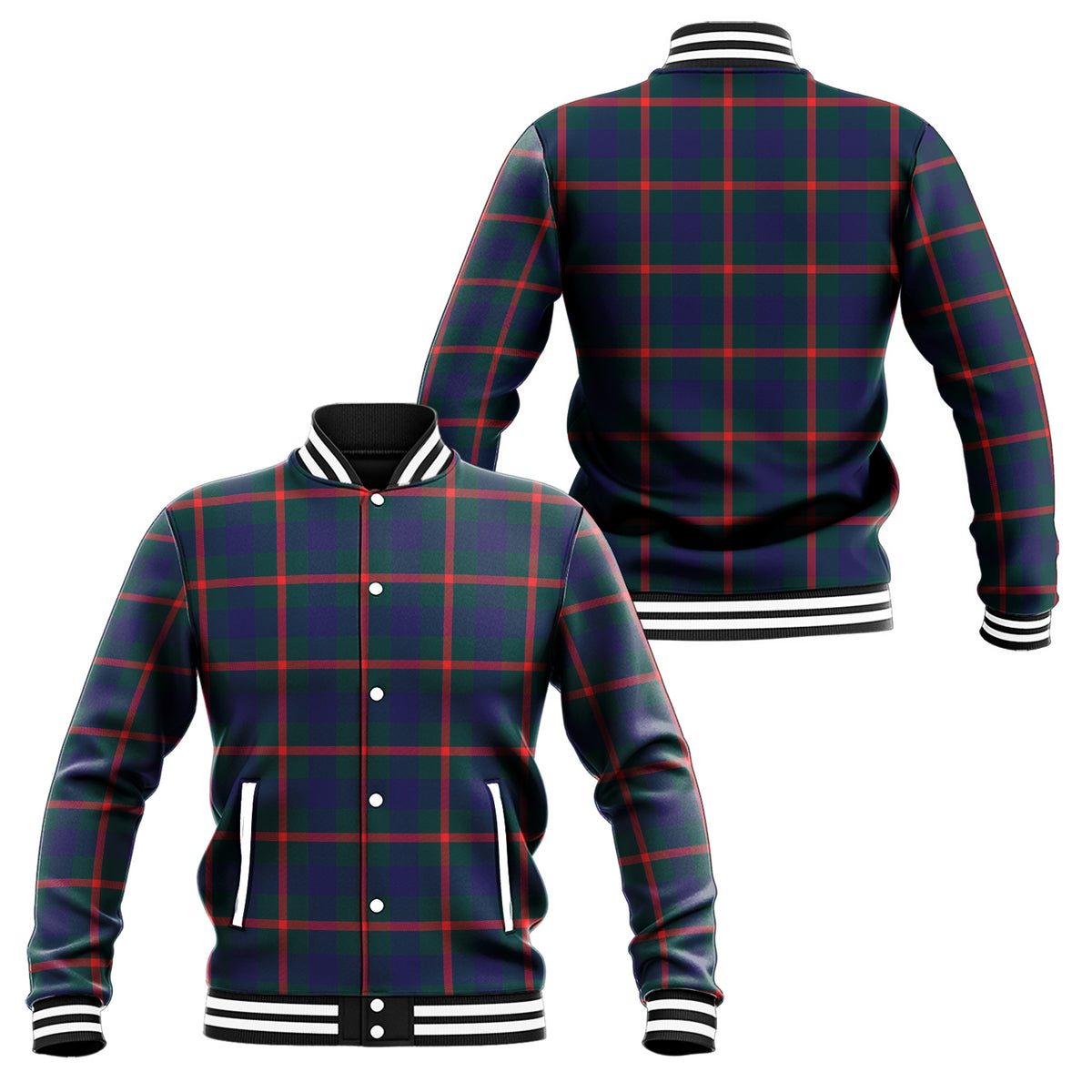 Agnew Tartan Baseball Jacket Unisex - Tartan Vibes Clothing