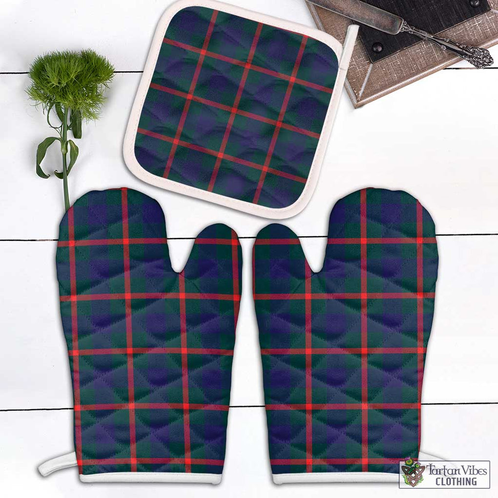 Agnew Tartan Combo Oven Mitt & Pot-Holder Combo 1 Oven Mitt & 1 Pot-Holder White - Tartan Vibes Clothing