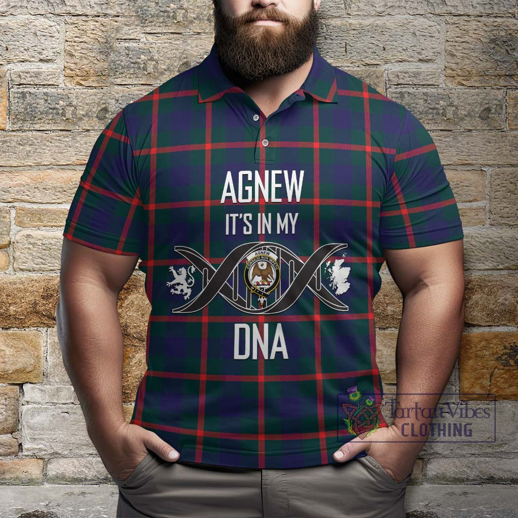 Agnew Tartan Polo Shirt with Family Crest DNA In Me Style Kid - Tartanvibesclothing Shop