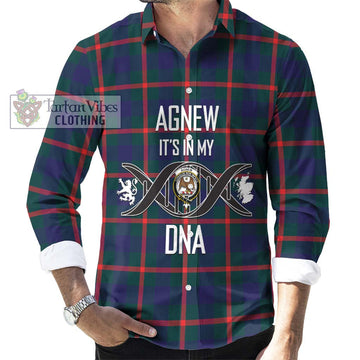 Agnew Tartan Long Sleeve Button Shirt with Family Crest DNA In Me Style