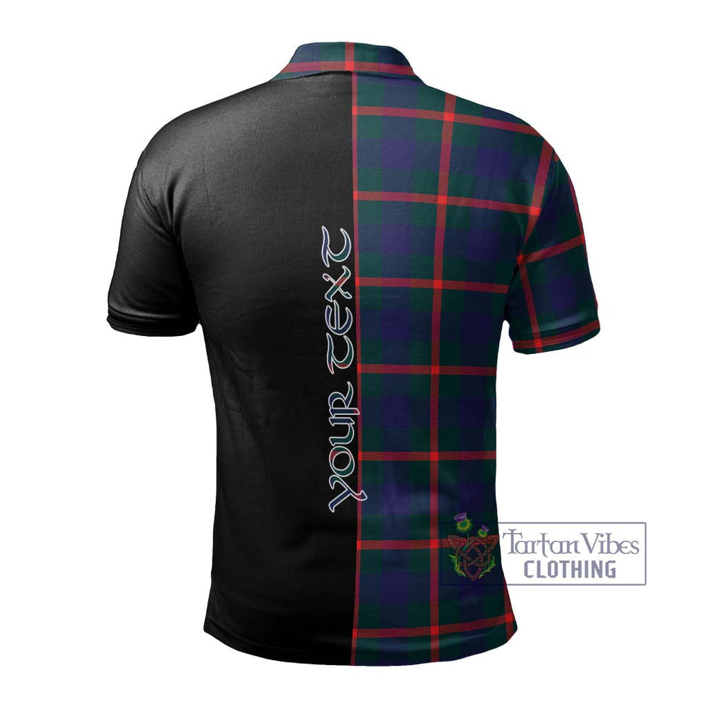 Agnew Tartan Polo Shirt with Family Crest and Half Of Me Style - Tartanvibesclothing Shop