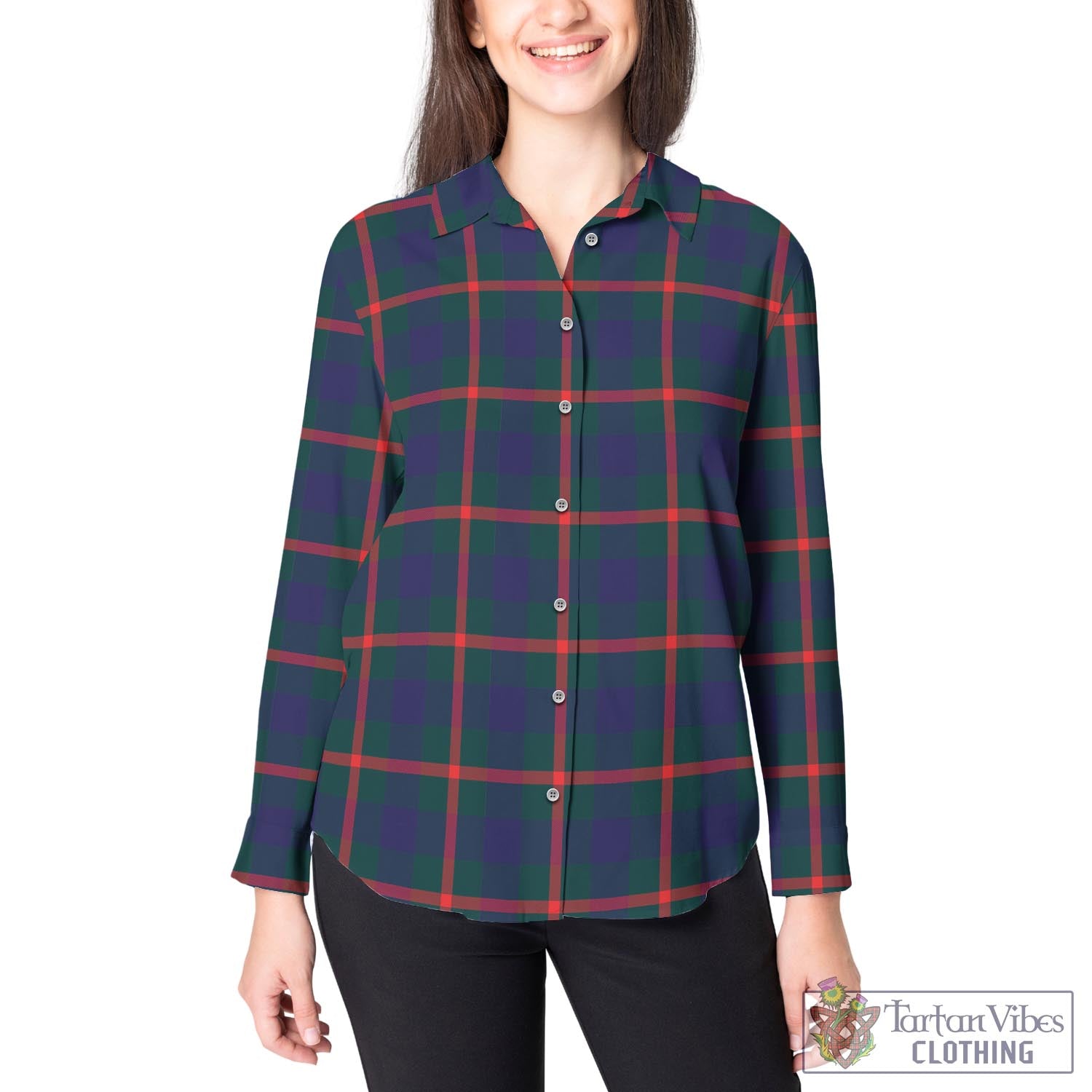 Agnew Modern Tartan Womens Casual Shirt