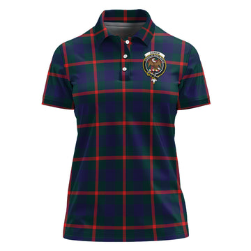 Agnew Tartan Polo Shirt with Family Crest For Women